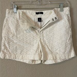 GAP Women's Cream Eyelet Bermudas